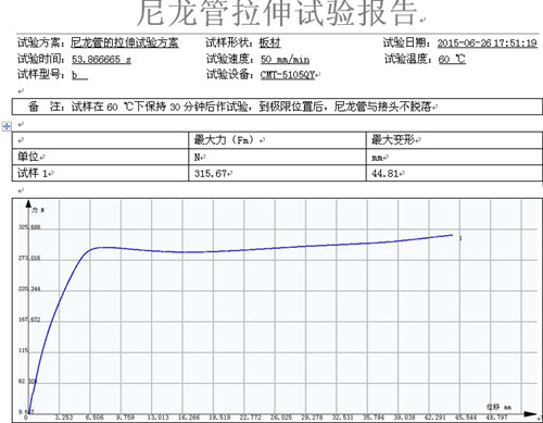 汽車燃油管路尼龍管的試驗(yàn)機(jī)拉伸試驗(yàn)